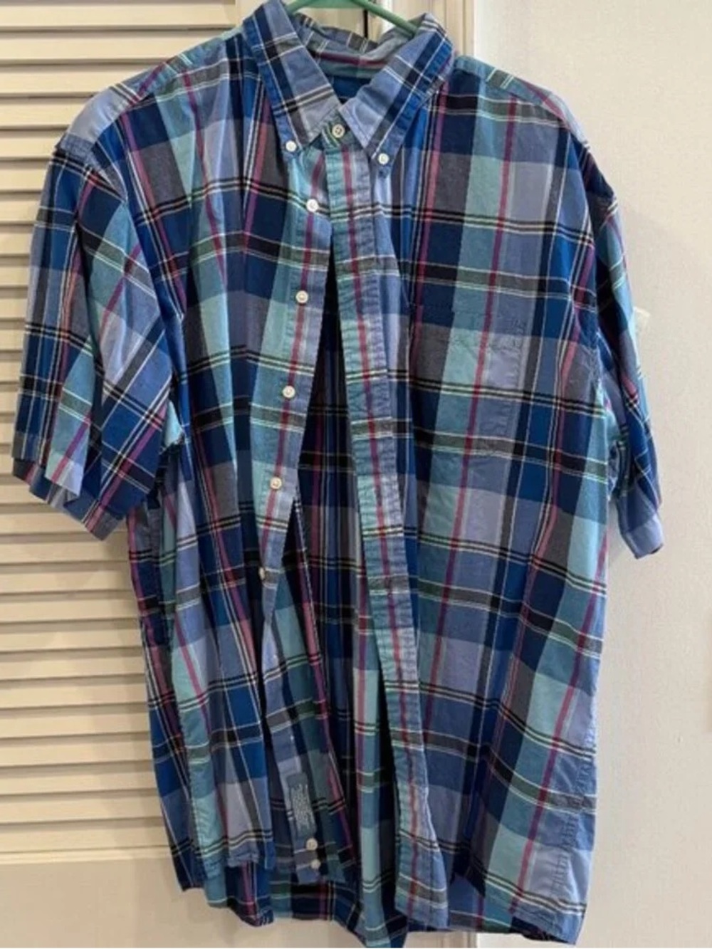 Polo by Ralph Lauren Blue Plaid Short-Sleeve Button-Down Shirt